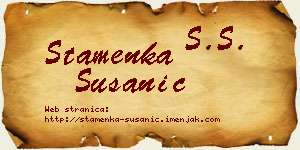 Stamenka Susanić vizit kartica